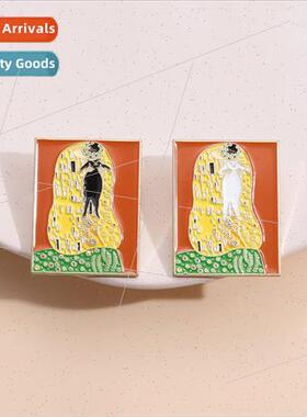 Creative Geometric Oil Painting Series Van Gogh Klimt Kisses