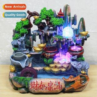 fountain feng pond rockery wat fish running wheel Large shui