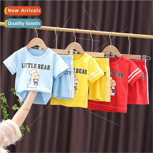 Summer 2023 boys sports suit summer childrens ball uni适用ms