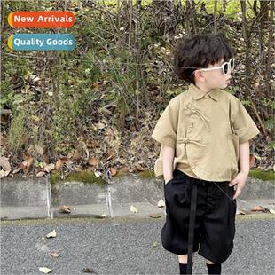 childrens shirts 2023 summer new Korean boys and girls fashi
