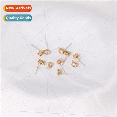 diy jewelry handmade materials 14K gold with zirconia with d
