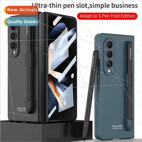 适用 Galaxy Z Fold 4 Folding Screen Phone Case Slim Pen Slot