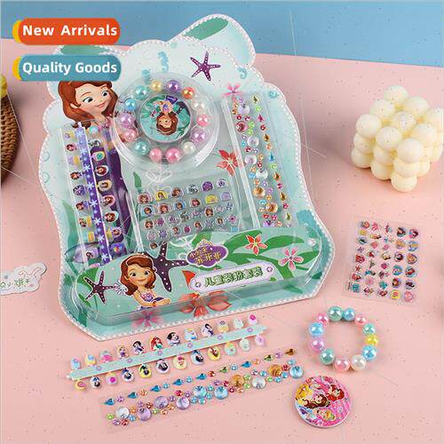 Childrens manicure patches nail stickers set girls play hous