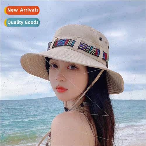 Fisherman hat female spring and summer outdoor travel sunscr
