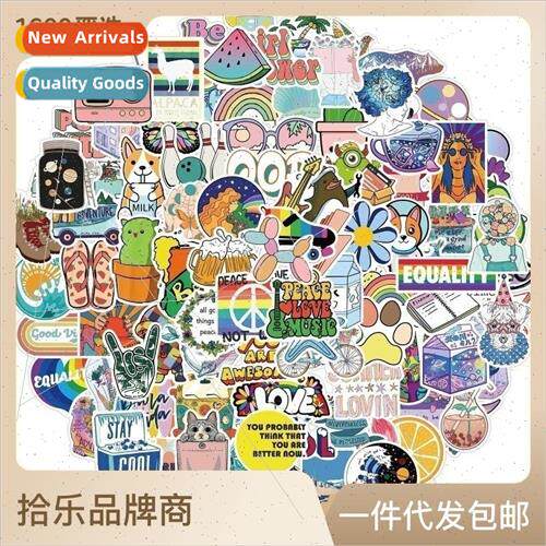 100 new cartoon fresh graffiti stickers personalized luggage