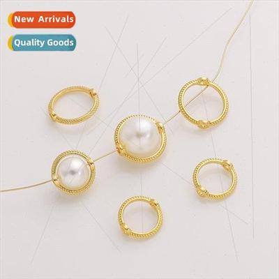 Copper 18K color preservation double holes lace ring over be