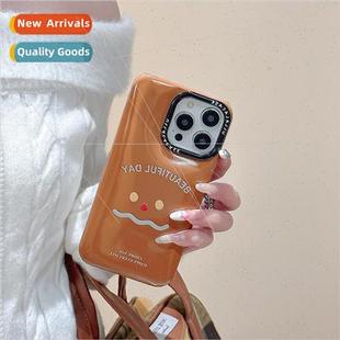Apple cartoon Pie Light phone bag drum emoji 适用 ins