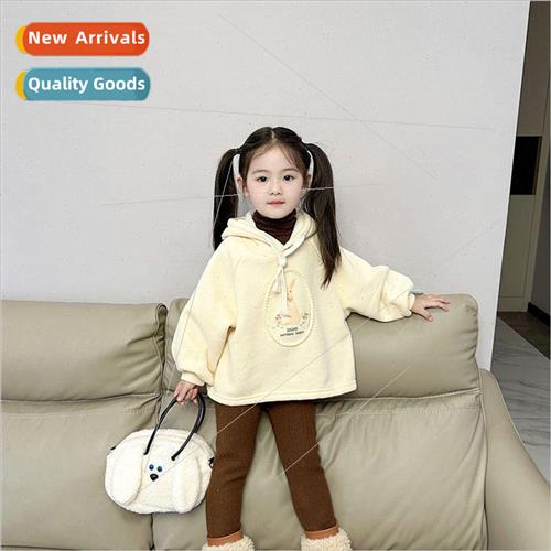 2023 fall and winter new girls printing padded sweater leisu