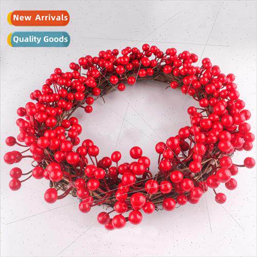 2023 new simulation berry decorative wreath red fruit wreath