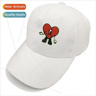 Baseball Embroidered Cap Rapper Hear Bad Red Bunny