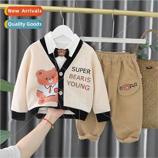 Korean fall childrens cardigan baby suit boys Autumn the