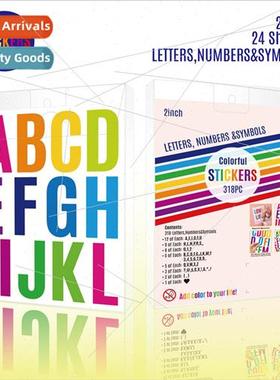 2 inch letter stickers hardcover waterproof stickers logo ma