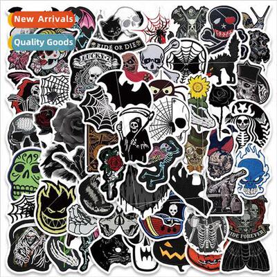 60 Dark Skeleton Spider Web Horror Halloween Graffiti Sticke