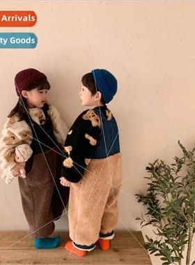 Childrens backpack pants 2023 winter  of men and women baby