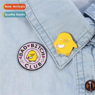 Badge Alloy Womens Cartoon Club Animal Badass Brooch Duck