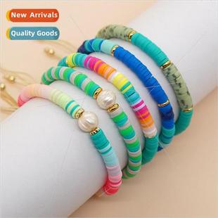 Candy Color Soft Design Bracelet Style Ceramic Set Bohemian