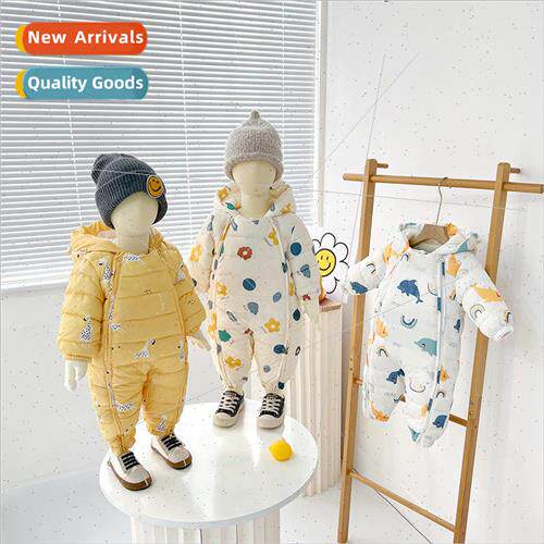Baby clothes newborn toddler one-piece down cotton pajamas b