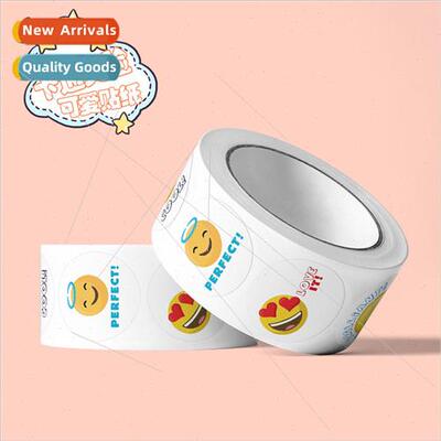 Cartoon smiley stickers ins wind set of self-adhesive labels