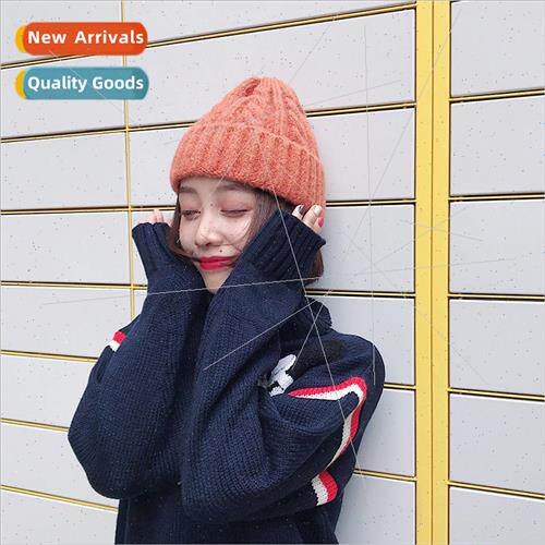 Hat female fall and winter twisted wool cap knitted warm fem