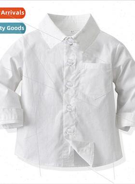 Childrens shirts 2023 middle and large childrens spring long