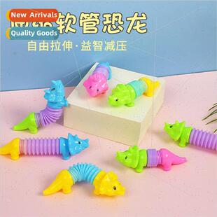 Cartoon dinosaur telescopic tube childrens baby puzzle decom