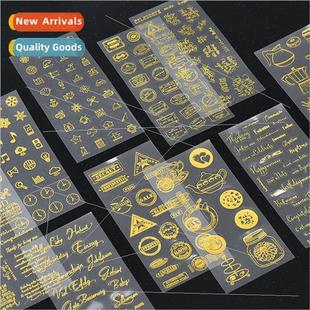 series stickers vintage A140 English PET postmark colorful