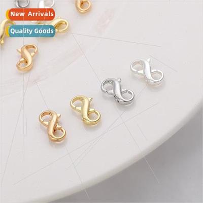 Color-conserving 14K gold-plated 8-word double-open closing