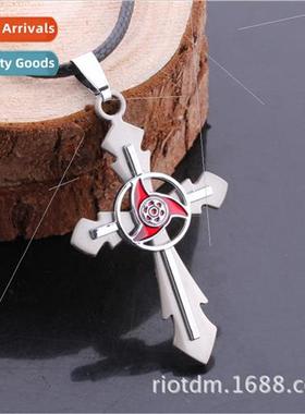 Anime Peripherals Naruto Kakashi Sharingan Cross Alloy Neckl