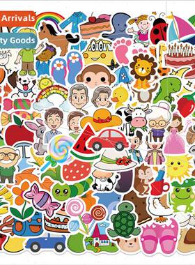 90 cartoon baby training concentration graffiti stickers lug
