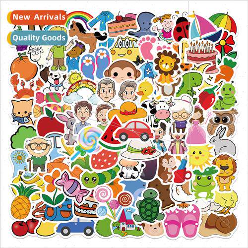 90 cartoon baby training concentration graffiti stickers lug