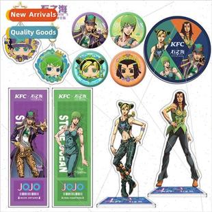 Anime acrylic stand-up keychain badge co-ing set