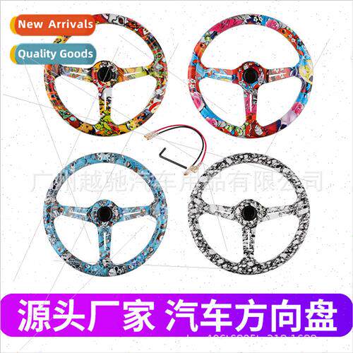 14inch Acrylic Cartoon Steering Wheel 340MM Anime Racing Rac