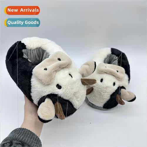 New cow slippers home cotton shoes indoor slippers fur shoes