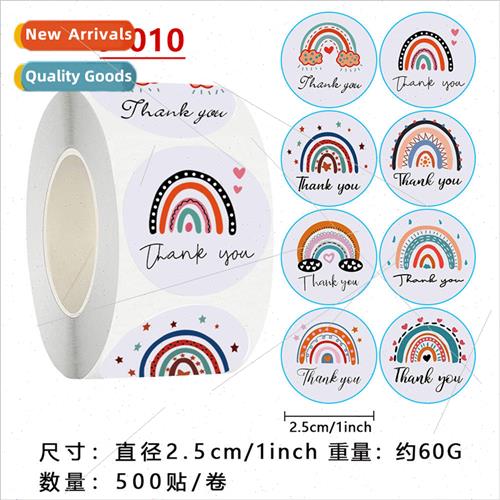 New rolls of thank you rainbow thank you stickers holiday de