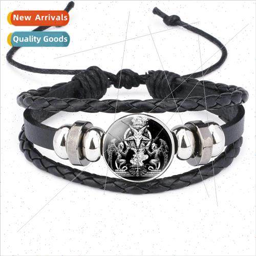 Satanic Sheepshead Hexagram Pattern Time Gemstone Hand-Woven