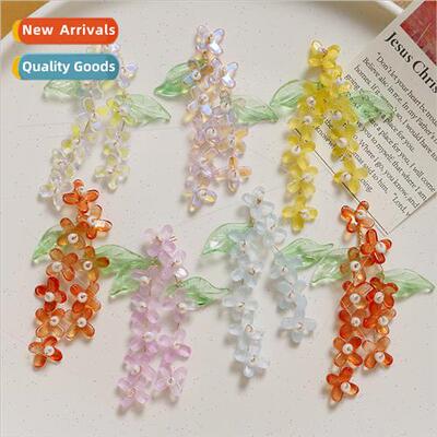 ins small fresh gold pink green leaves tassel cinnamon diy h