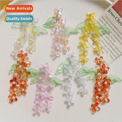 ins small fresh gold pink green leaves tassel cinnamon diy h