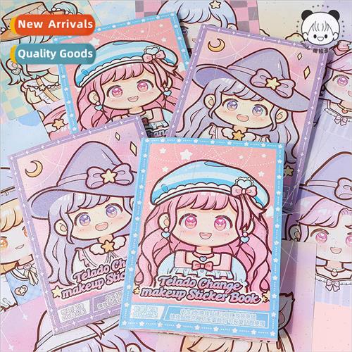 dress up sticker book diy princess change makeup quiet book