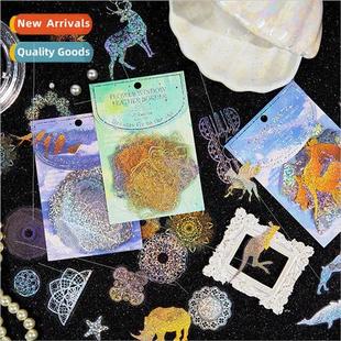 Flower pack Window Featherland Retro Skeleton Series sticker