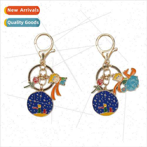 New ttle Prince keychain creative cartoon fox rose car key c
