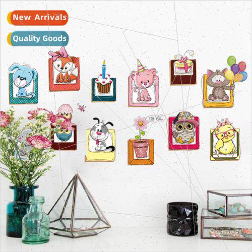 Wall stickers new cute little animal combination bedroom liv