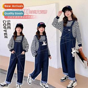pants suit childrens Girls fall backpack early denim