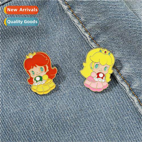 Cute Cartoon Mario Princess Peach Brooch Princess Daisy Supe