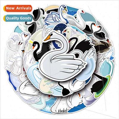 50 swan animal luggage stickers creative waterproof suitcase