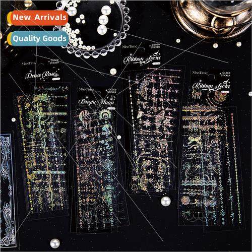 Chain goo card stickers dense rose three-dimensional hot sta