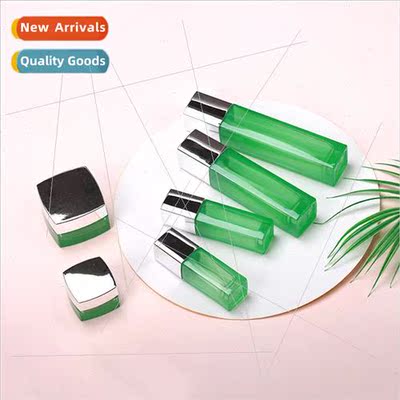 EVERGREEN GLASS thick-bottomed four-square glass bottle tone