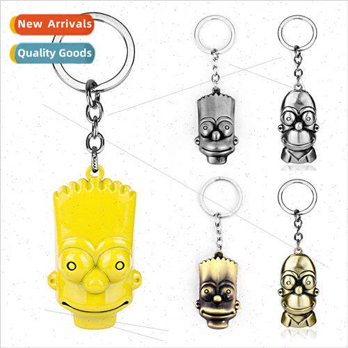 Cartoon mpsons Homer modeling alloy keychain bag car pendant