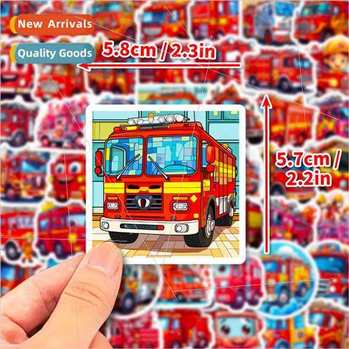 50 fire engine stickers new childrens cartoon fire engine st
