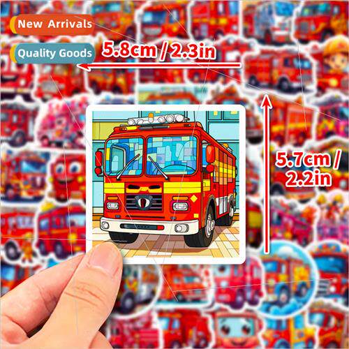 50 fire engine stickers new childrens cartoon fire engine st