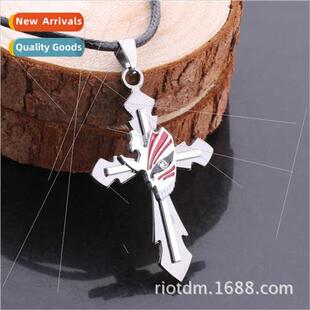 Anime Shinigami Kurosaki Ichigo Half Covered  Cross Necklace